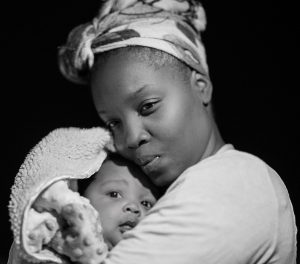 Black mom and baby